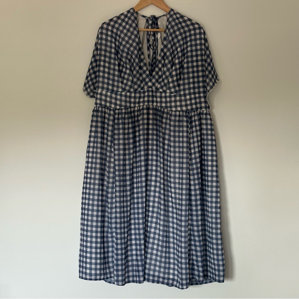 eShakti | Blue/White Check Dress | Custom size